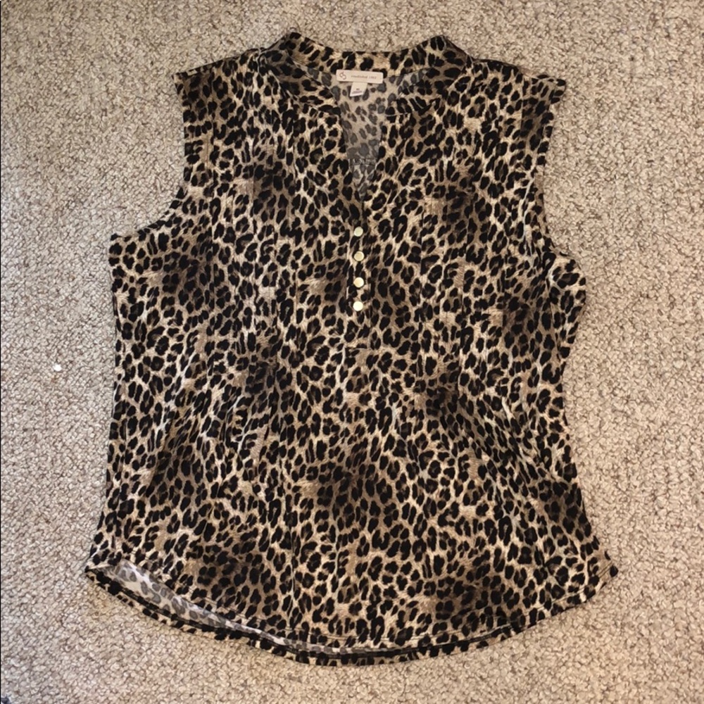 dress barn cheetah print top